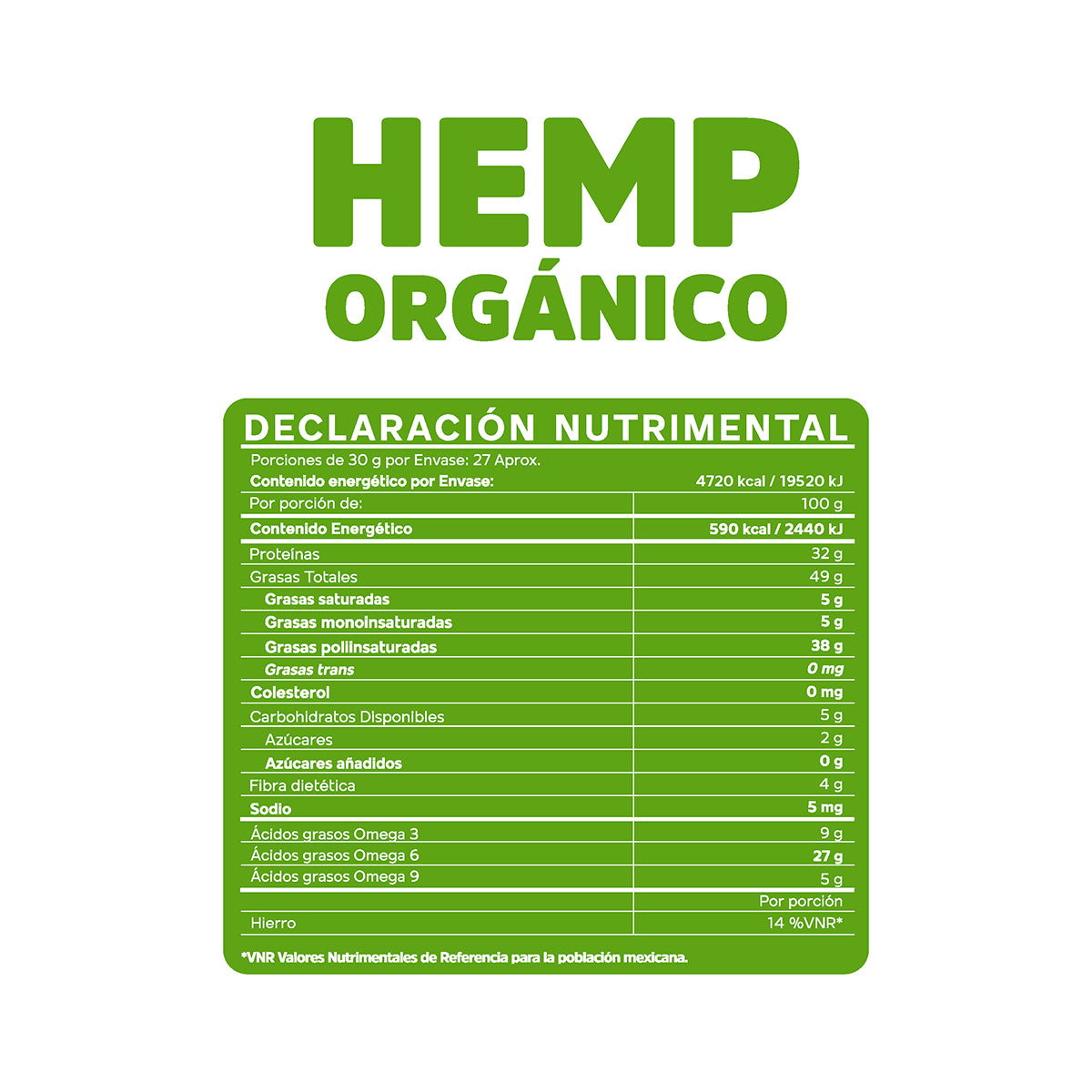 Hemp Orgánico (800 g)