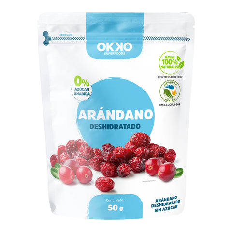 Arándano Deshidratado Orgánico Sin Azúcar (50g)