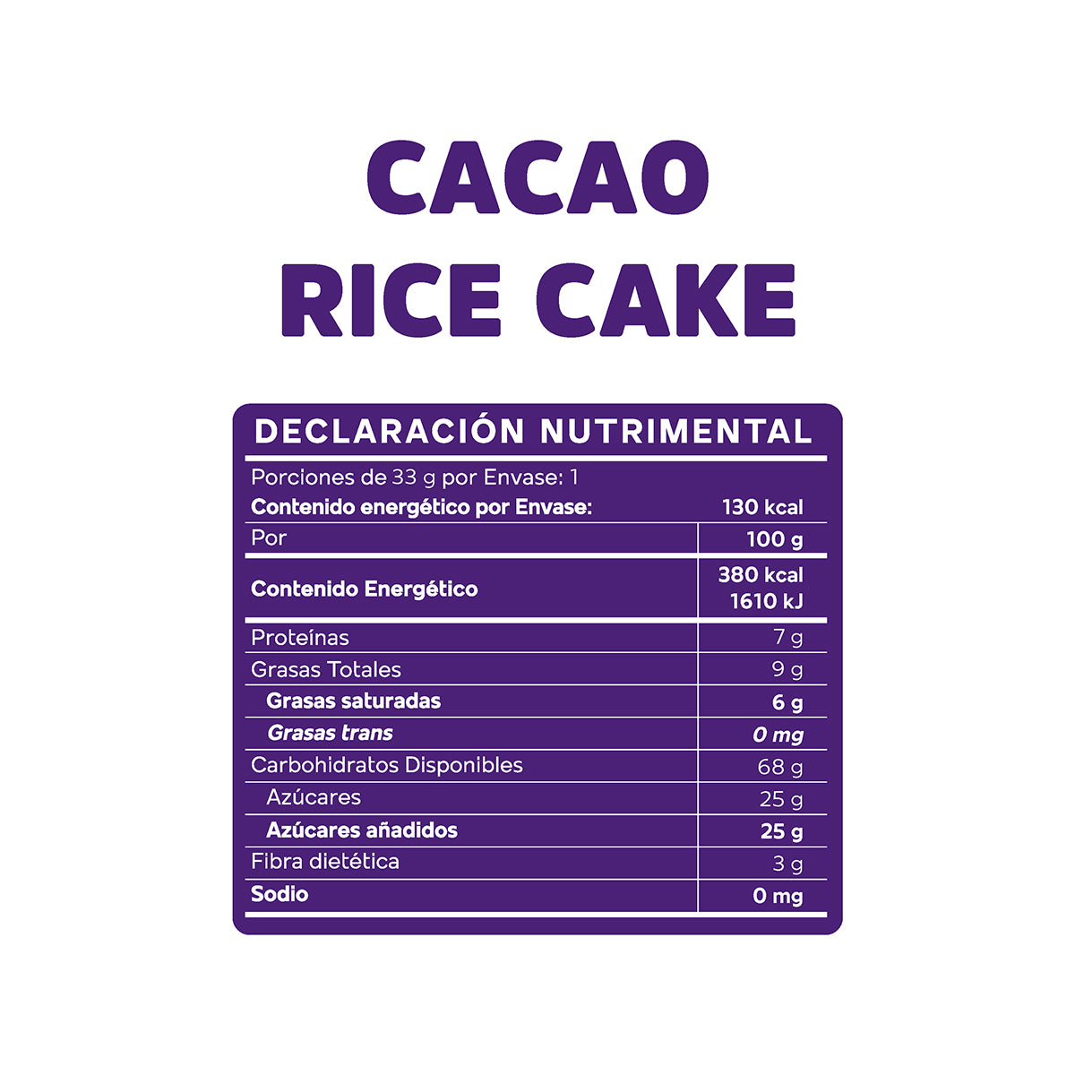 Cacao Rice Cake (33 g)