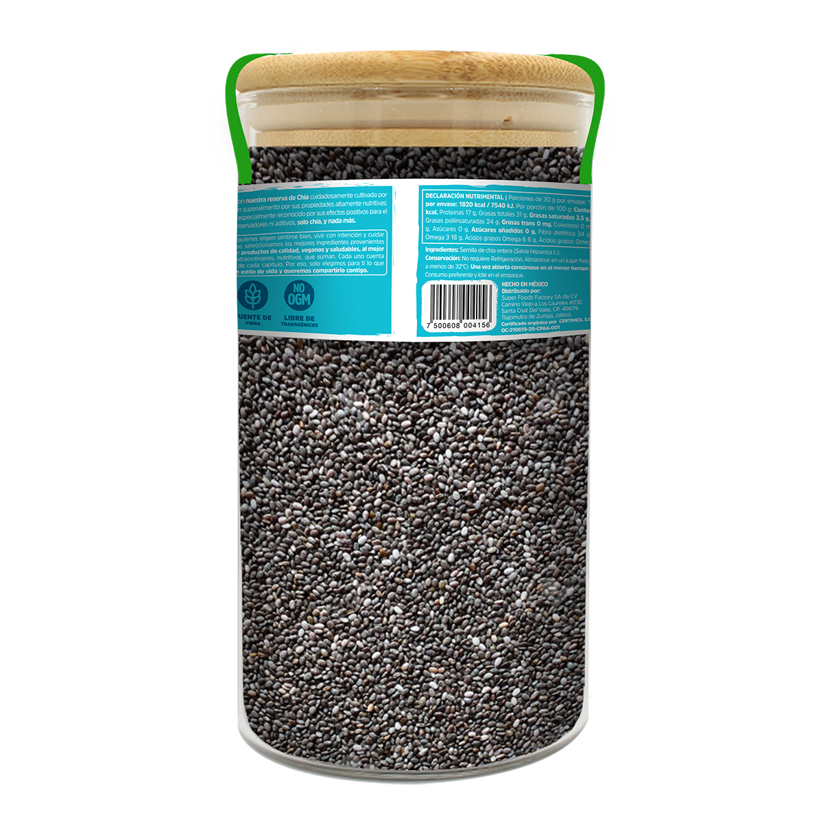 Semillas de Chía Orgánica Jar (480 g)