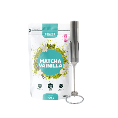 Matcha Vainilla (100 g) + Agitador de Acero Inoxidable