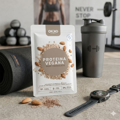 Proteína Vegana Chocolate 16 Sachets (42 g cada uno)