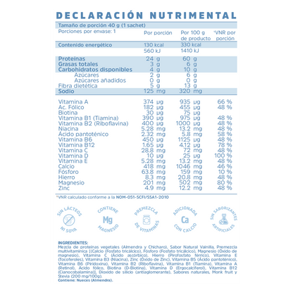 Proteína Vegana Vainilla 16 Sachets (42 g cada uno)